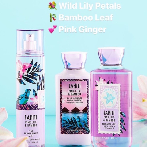 Tahiti Pink Lily Bamboo Fragrance Mist Nwt